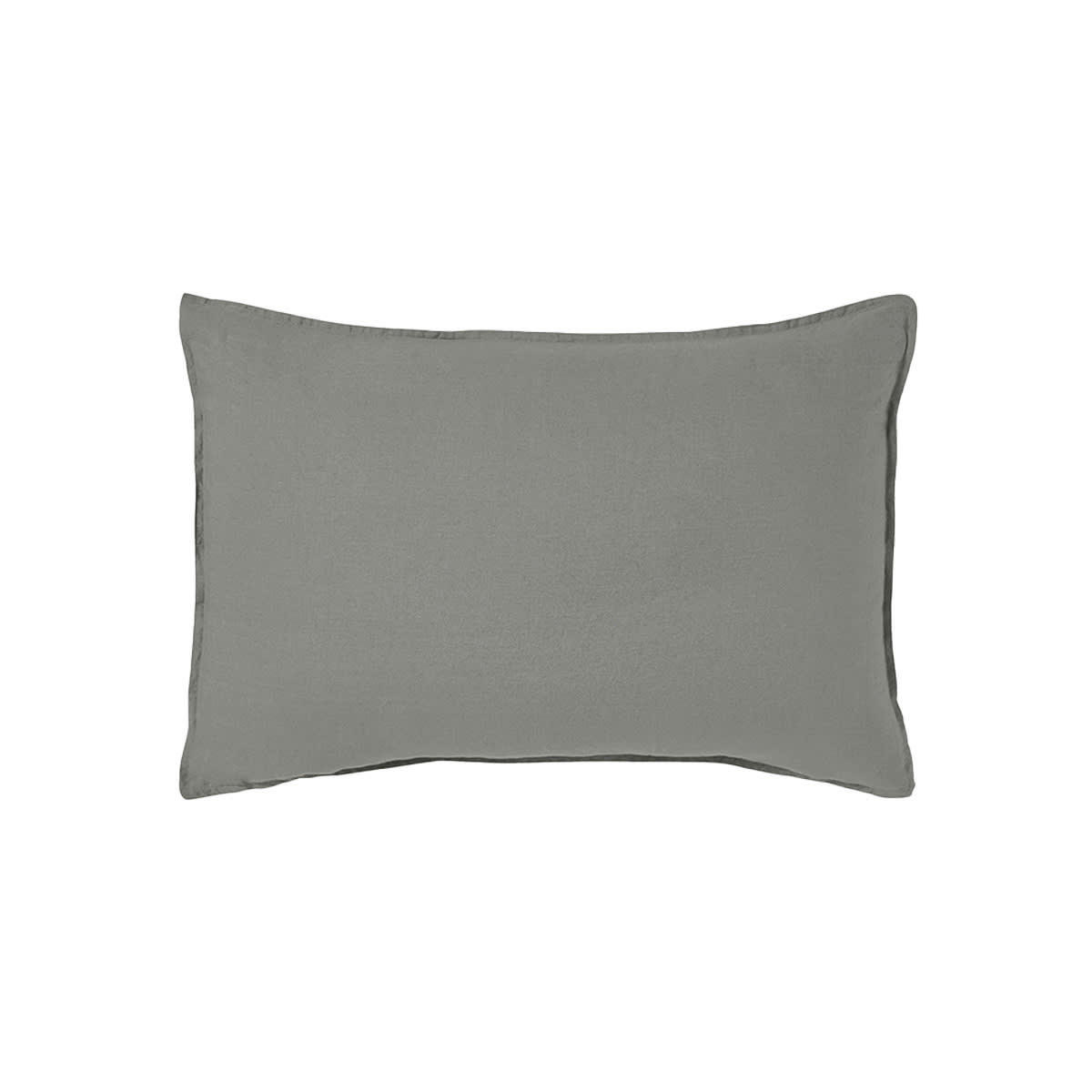 NOUVELLE VAGUE - Taie d'oreiller en lin gris 50x75