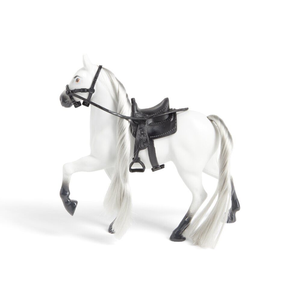 Kit de jeu écurie et cheval blanc ou marron