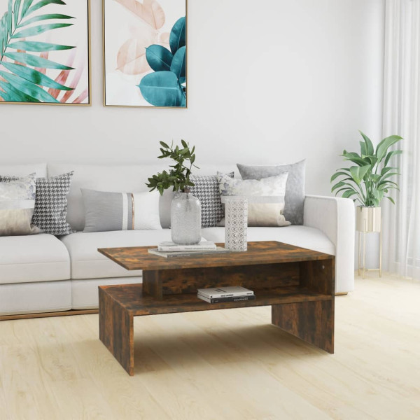 Stolik Kawowy Ława Stół Brązowy 90x60x42.5 Schowek Do Salonu Do Pokoju