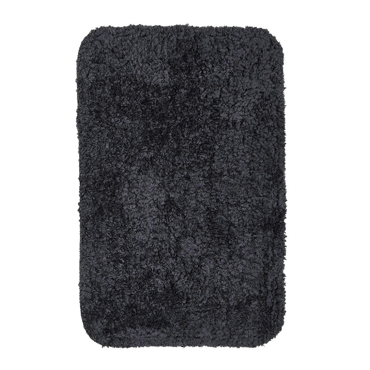 ESSENTIAL - Tapis de bain tufté en Polyester Gris anthracite 50x80 cm