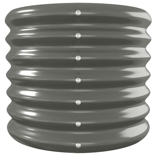 NNEVL Garden Planter Powder-coated Steel 260x40x36 cm Grey