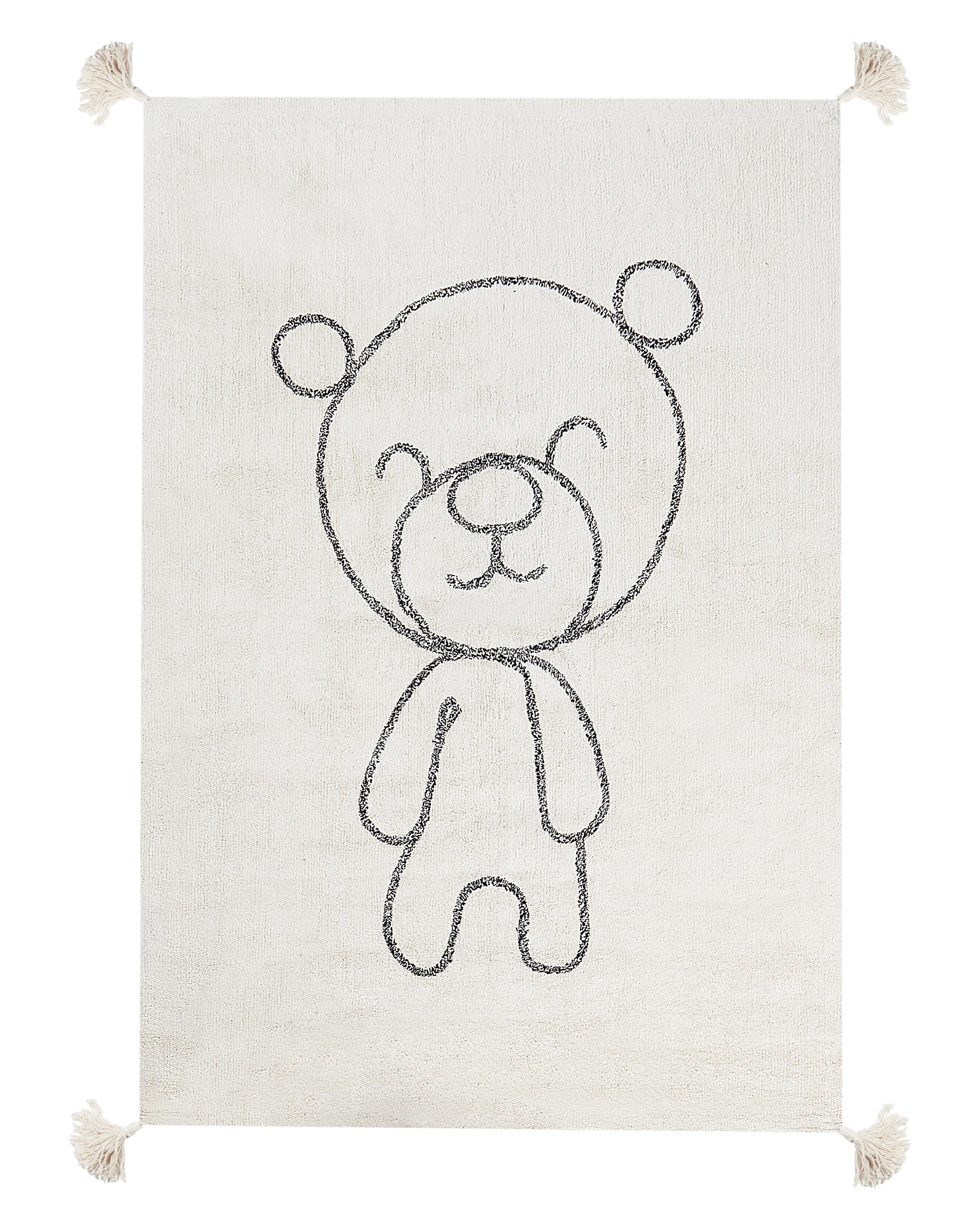 Kids Rug ZORAKAN Light Beige 140 x 200 cm Cotton