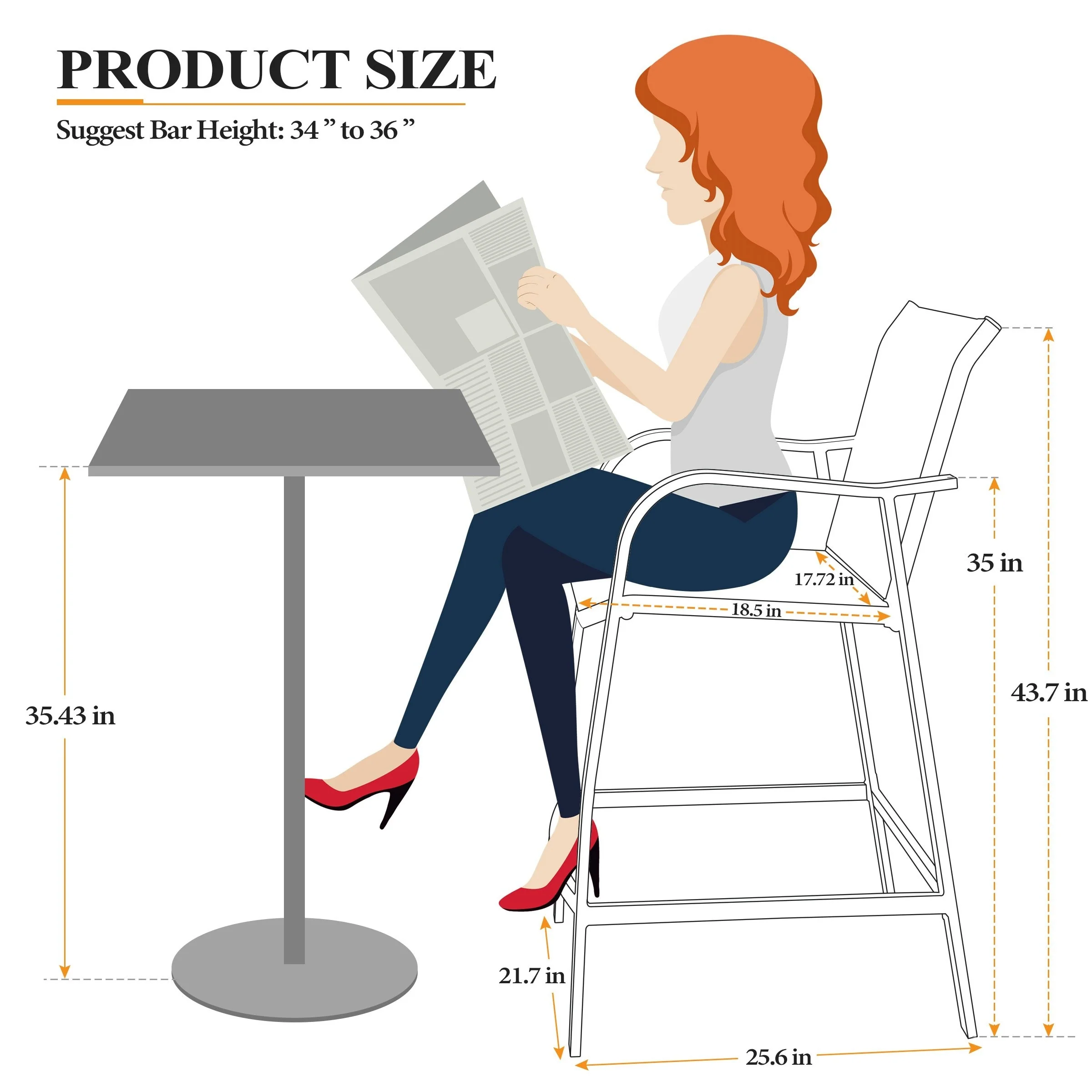 Outdoor Wicker Barstools (Set of 4) by Crestlive Products - 21.7 W x 25.6 D x 43.7 H