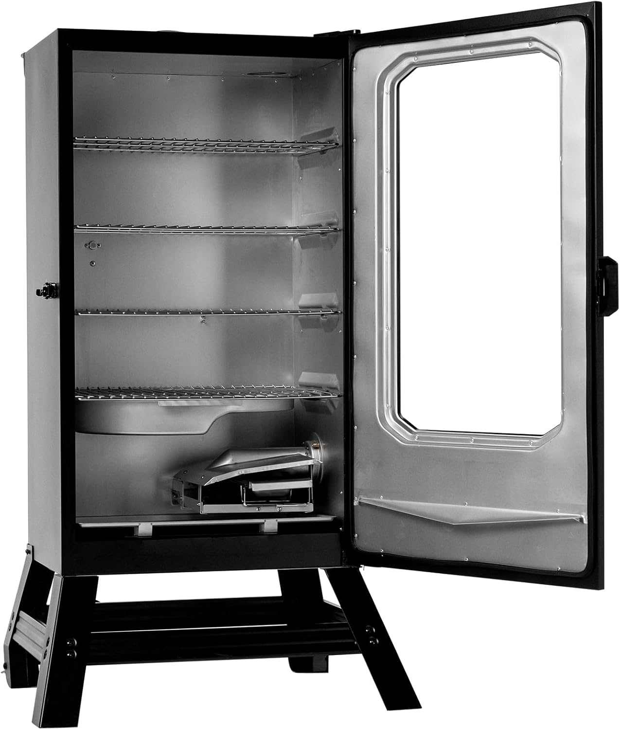 Masterbuilt® 30-inch Digital Electric Vertical BBQ Smoker with Leg Kit  Side Wood Chip Loader and 710 Cooking Square Inches in Black  Model MB20070421