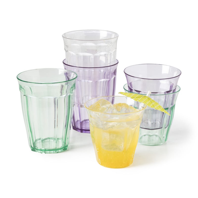 Beker met facetten - groen - 450 ml