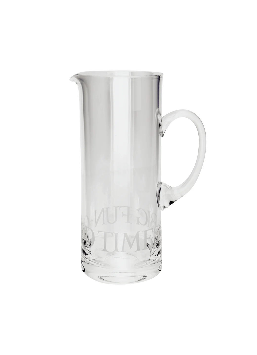 Black Toast Crystal Glass Straight Sided Jug