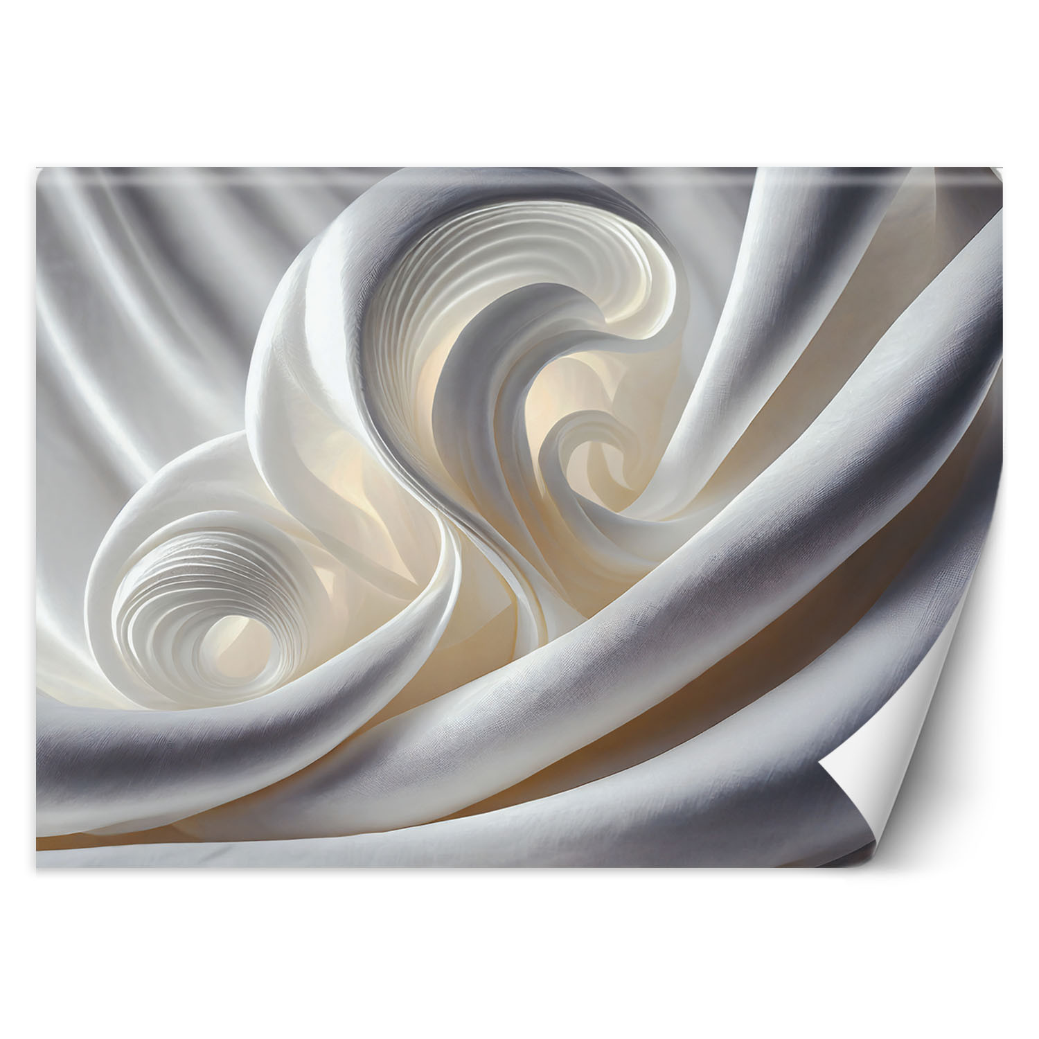 Feeby Fototapeta, Biała abstrakcja 3D 150x105