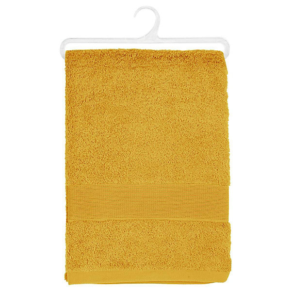 Drap de bain Essentiel - coton 450 gr/m² - jaune moutarde 100x150 cm - Atmosphera