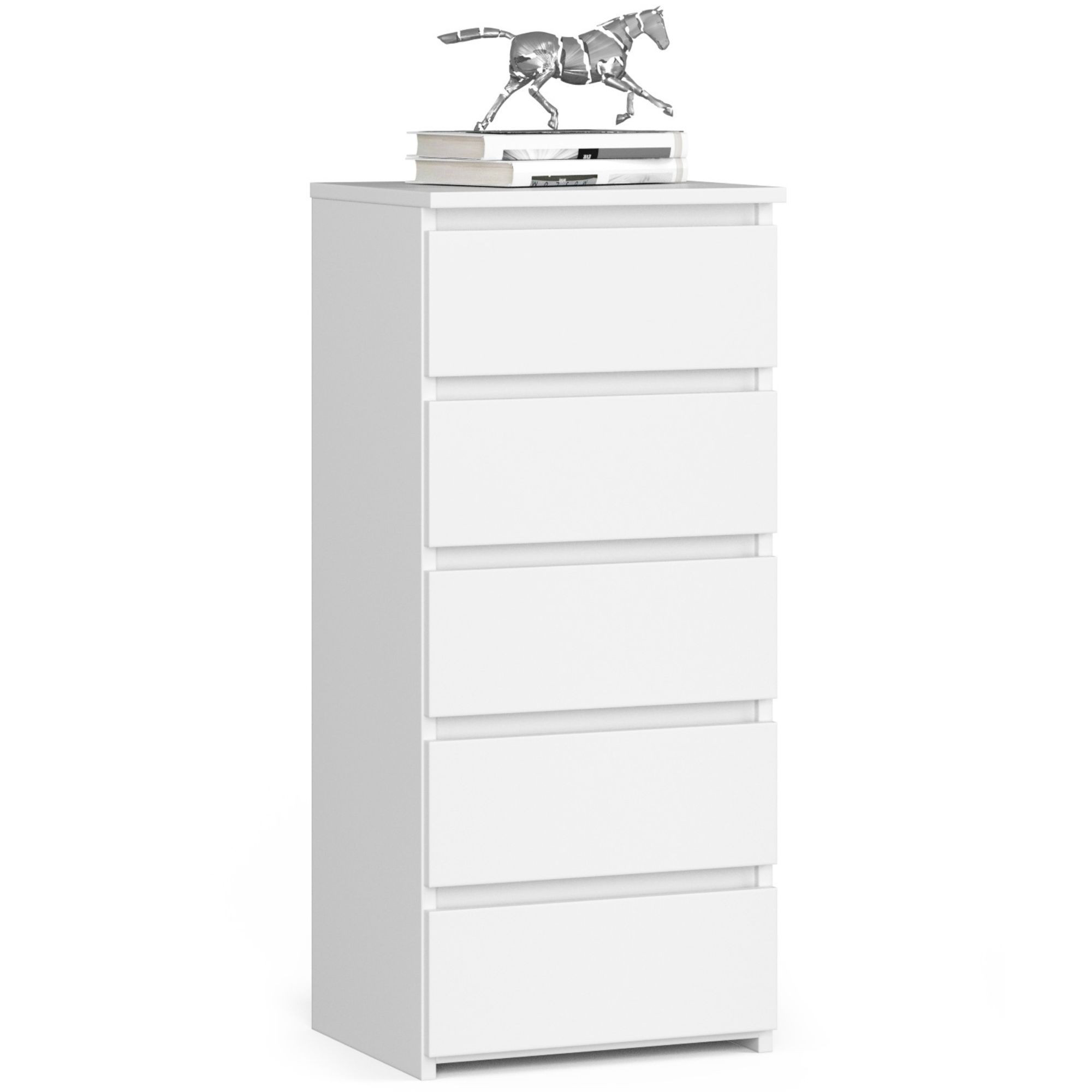 Komoda AKORD CL5 Biała 40 cm 5 szuflad 40x35x92 cm