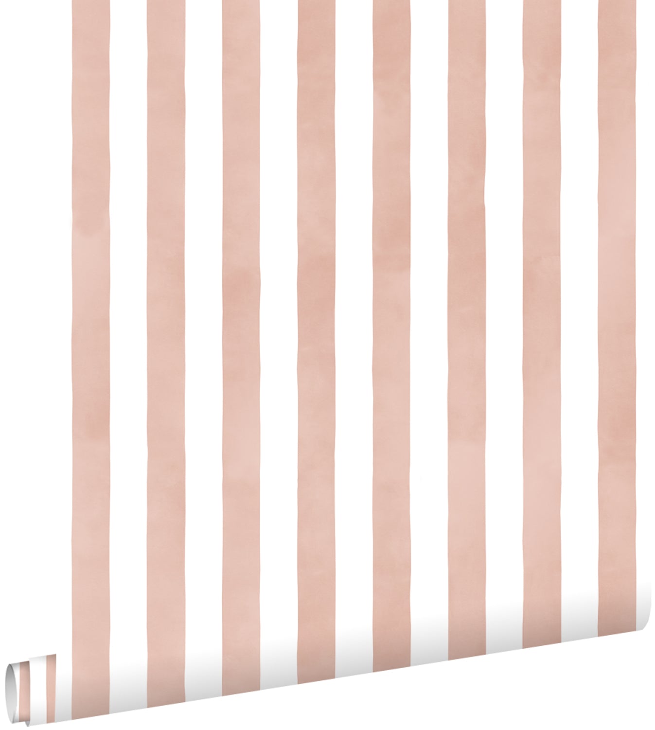 ESTAhome behang strepen terracotta roze en wit - 53 cm x 10.05 m - 131307