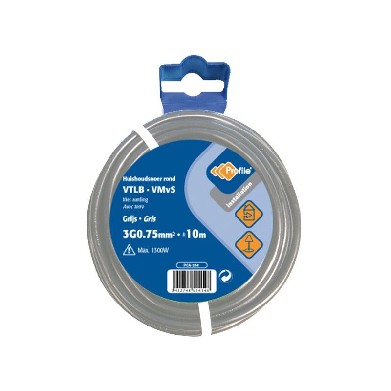 Câble VTLB 3G0,75 mm² gris 10 m PROFILE