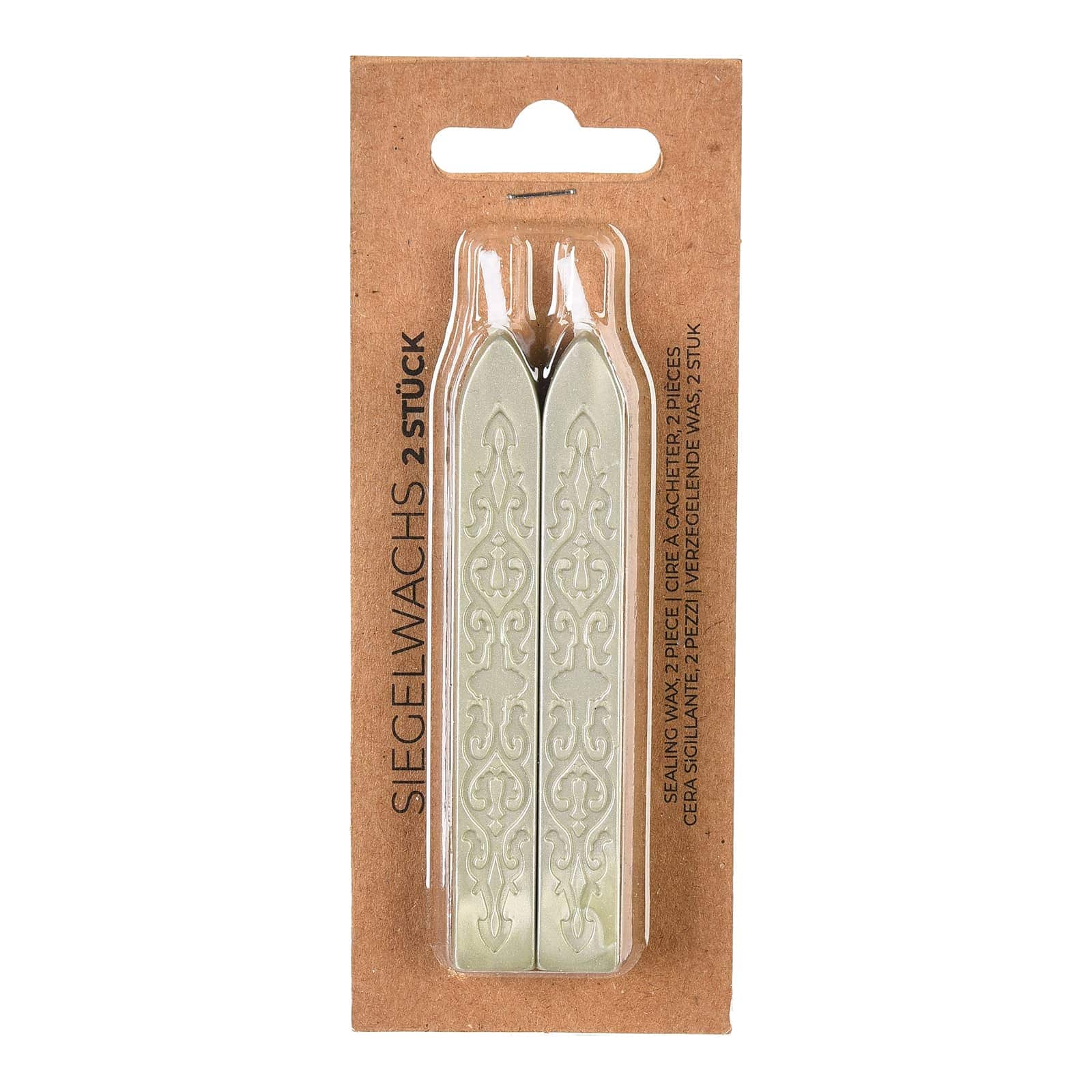 Siegelwachs-Stangen Grün,L 140 x B 60 x H 15 mm, 2 Stück, 30 g
