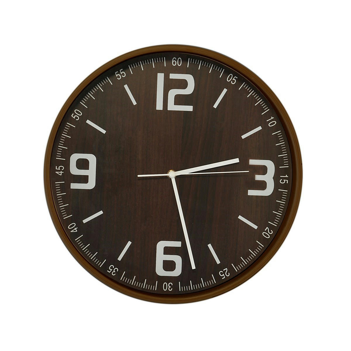 HORLOGE EN BOIS ET VERRE - Horloge ronde en bois 32cm