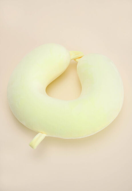 Womens Lemon Yellow Memory Foam Travel Pillow