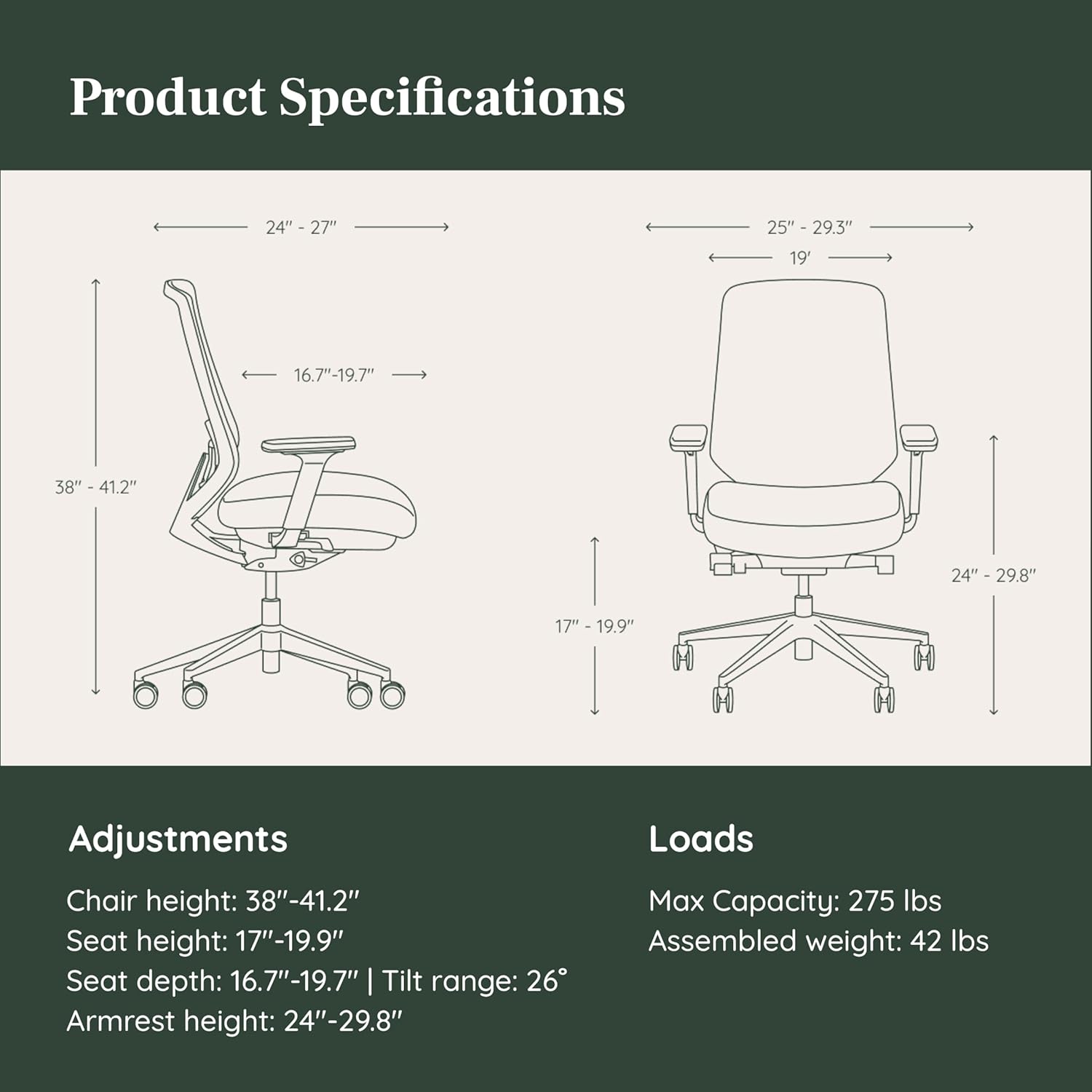 Branch Ergonomic Chair Pro - Mesh Office Chair with 14 Points of Adjustment - Height, Depth & Tilt Adjustable - 5D Armrests - Forward Tilt, Smooth Recline, and Lumbar Support - Black