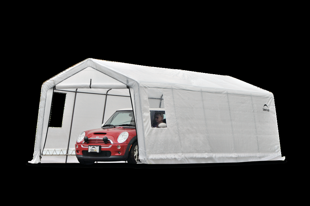 ShelterLogic Clearview Water Resistant Peak Car Garage w/UV Protection, 11 x 20 x 8-ft