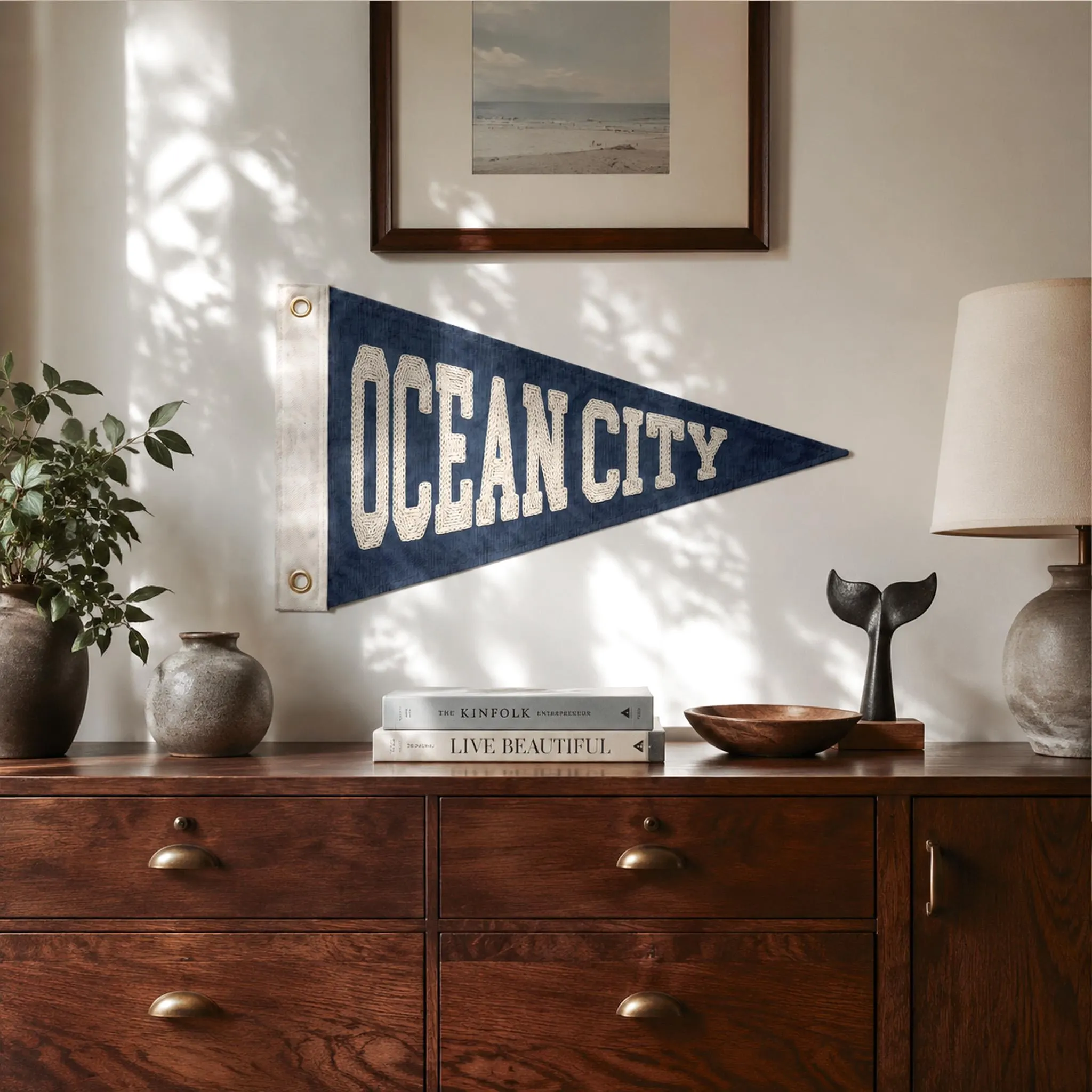 Custom Hand-Stiched Canvas Flag Wall Tapestry, Home Wall Decor, Personalized City Banner, Fabric Pennant Travel Gift, Home Office Gift