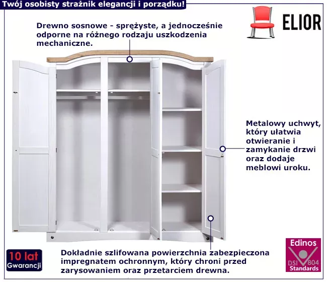 Szafa z drewna sosnowego - Zereon