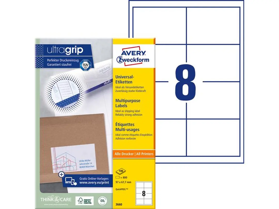 Etiketten 100er-Set Universal-Etiketten