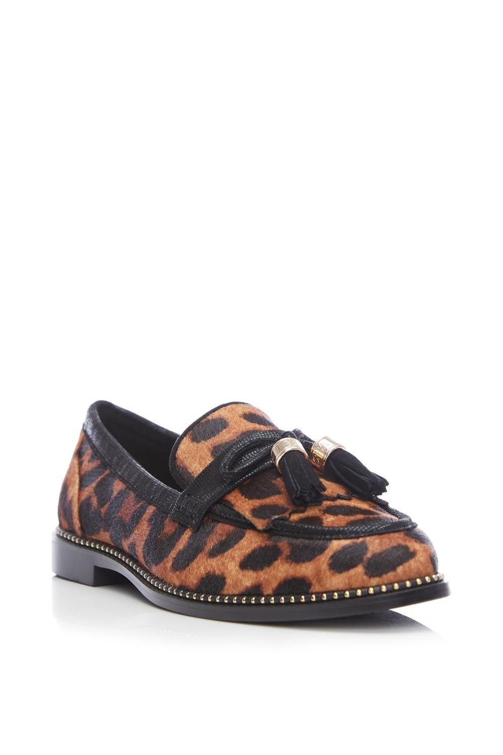 Moda In Pelle Kinsley W' Leopard Pony Ballet Pumps
