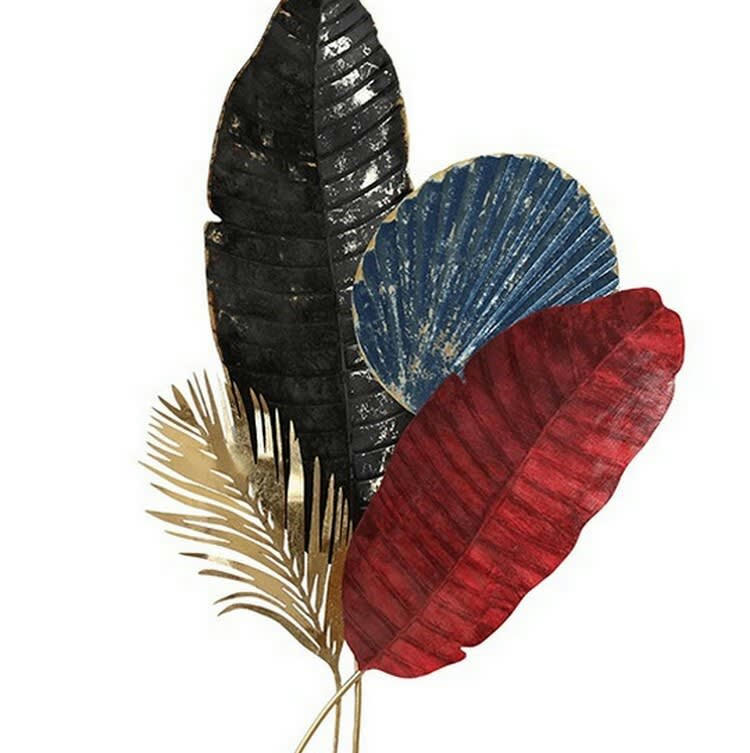 CASSIS - Décoration murale en métal exotic leaves 79x51x7
