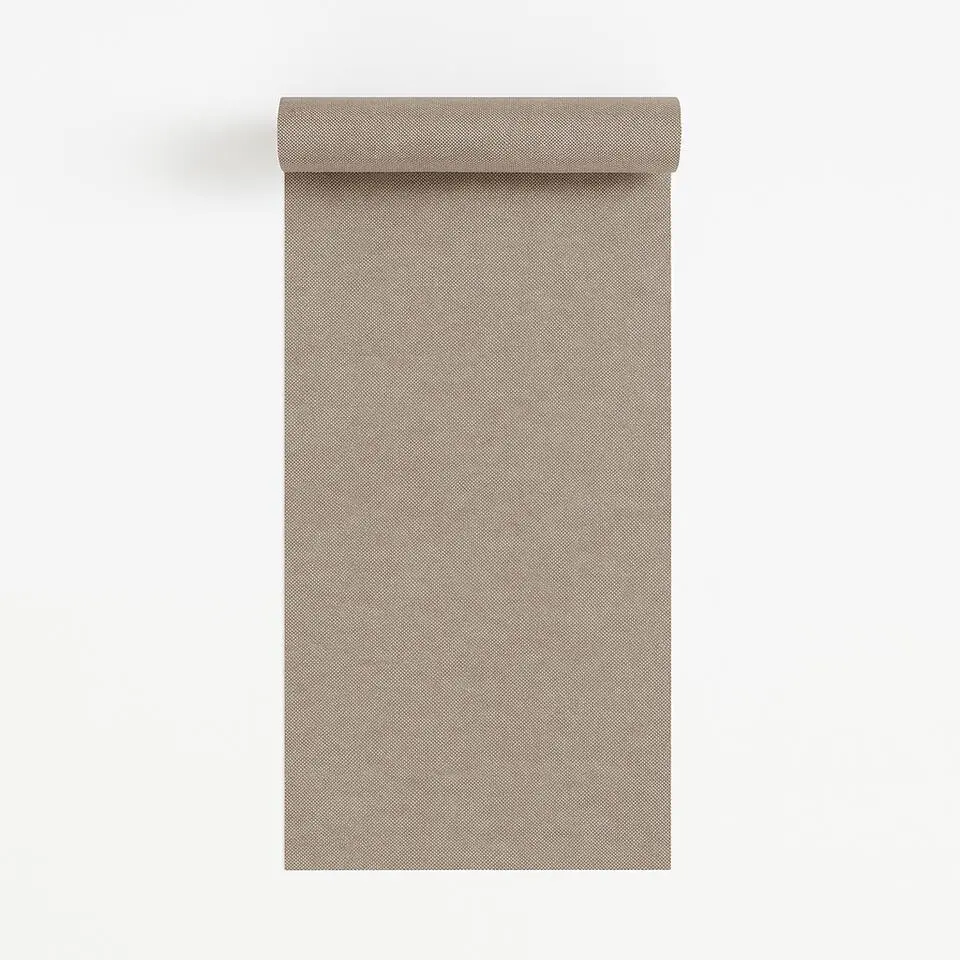 Dutch Wallcoverings Vliesbehang Linen & Textures uni - bruin - 10,05m x 53cm