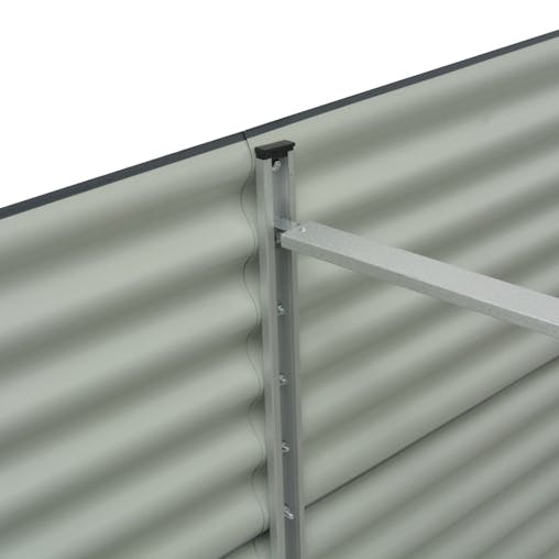NNEVL Garden Raised Bed 240x80x81 cm Galvanised Steel Grey