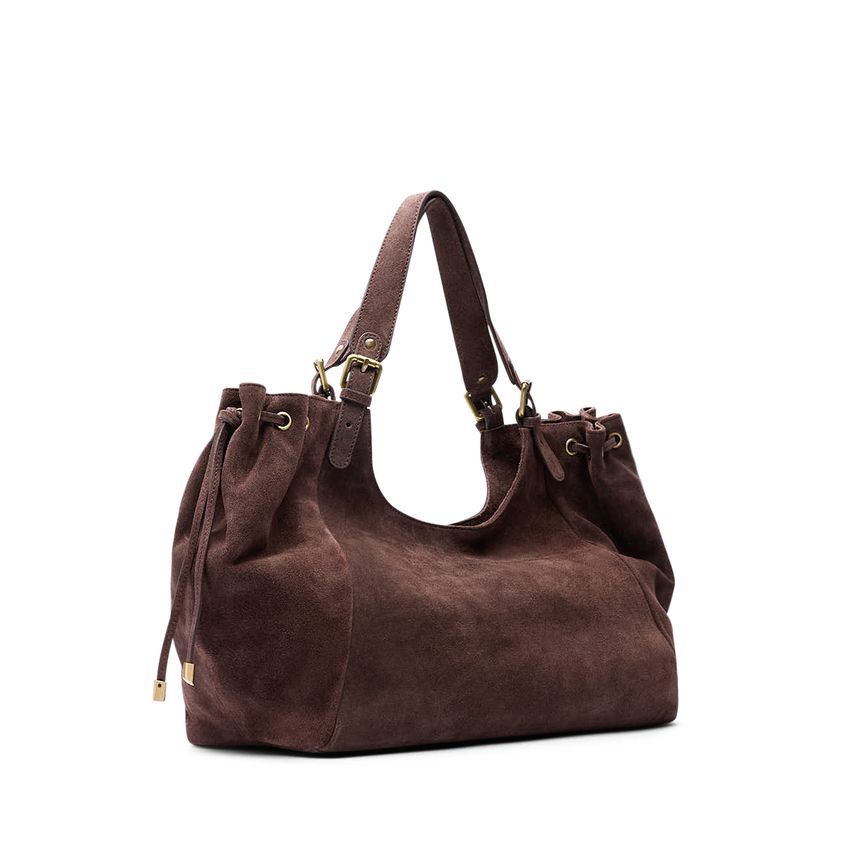 Manfield Bruine suède shopper
