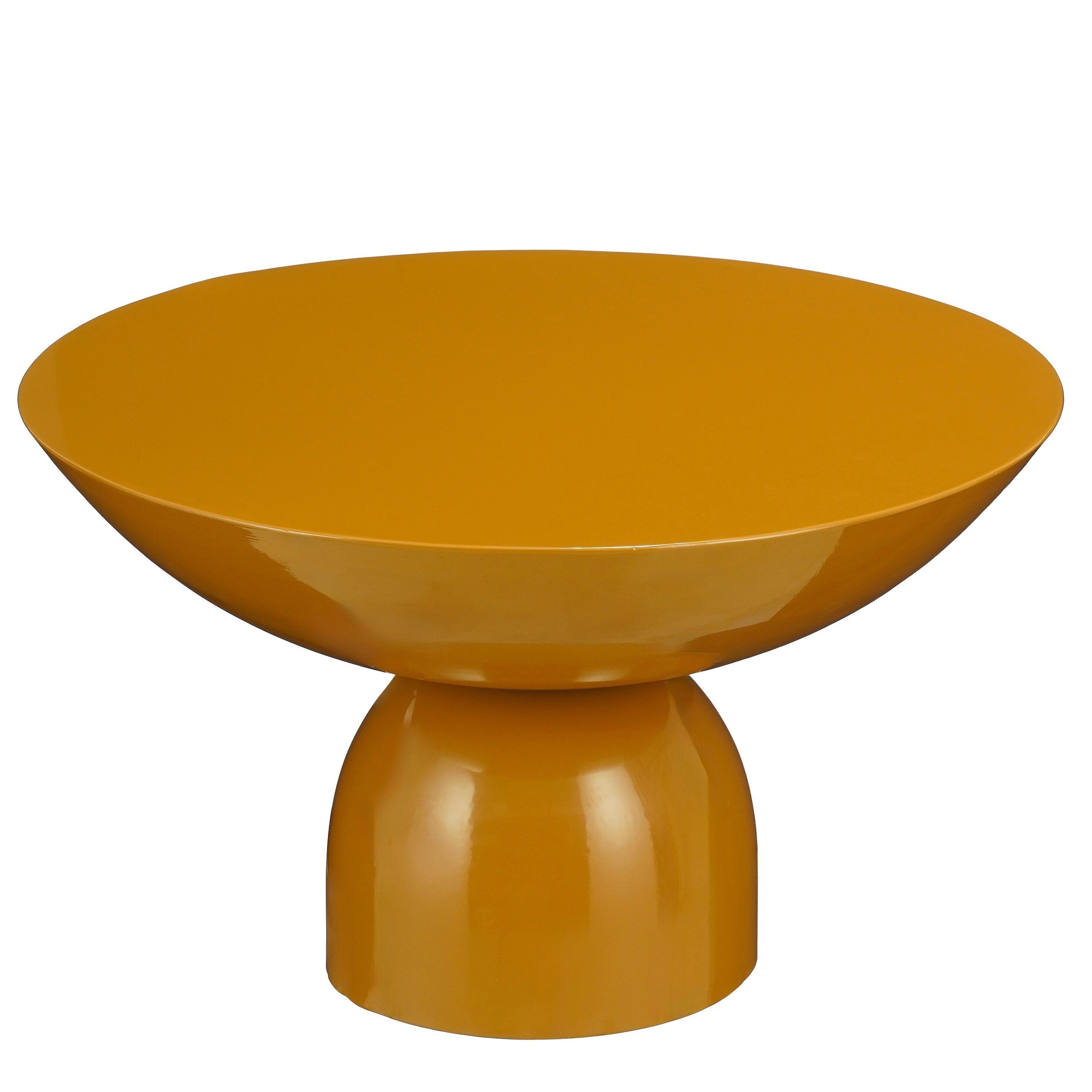 Mica Decorations Celise Bijzettafel - H28 x Ø47 cm - Metaal - Bruin