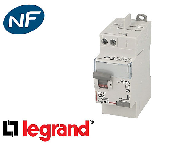 Interrupteur différentiel 2P 40A 30mA Type A Legrand DX