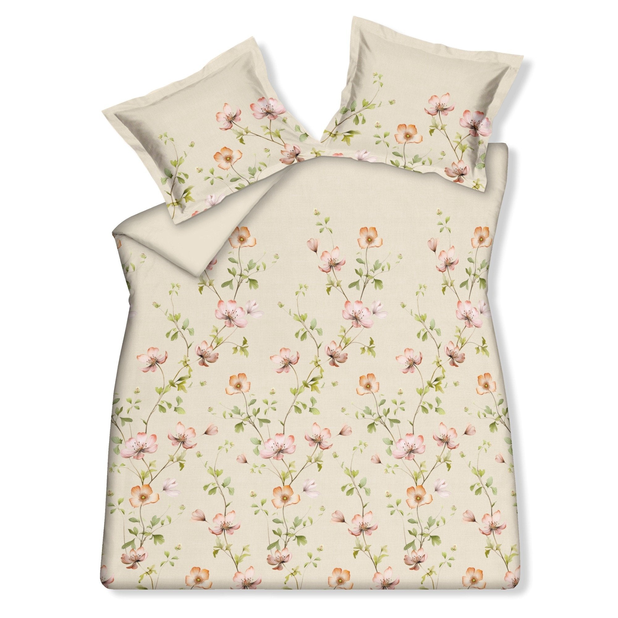 Blossom Breeze Dekbedovertrek Cream Tan   240 x 200 220 cm   Beige