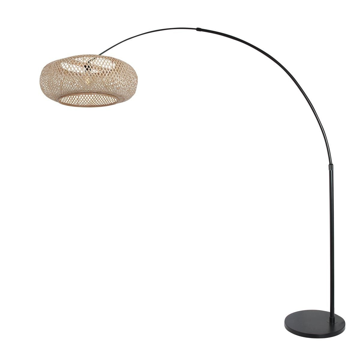 Steinhauer vloerlamp Sparkled - 1 lichts - 190x 230 cm - zwart beige