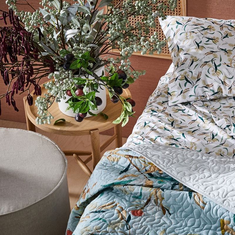 Botanical Silver Green Berries Stem