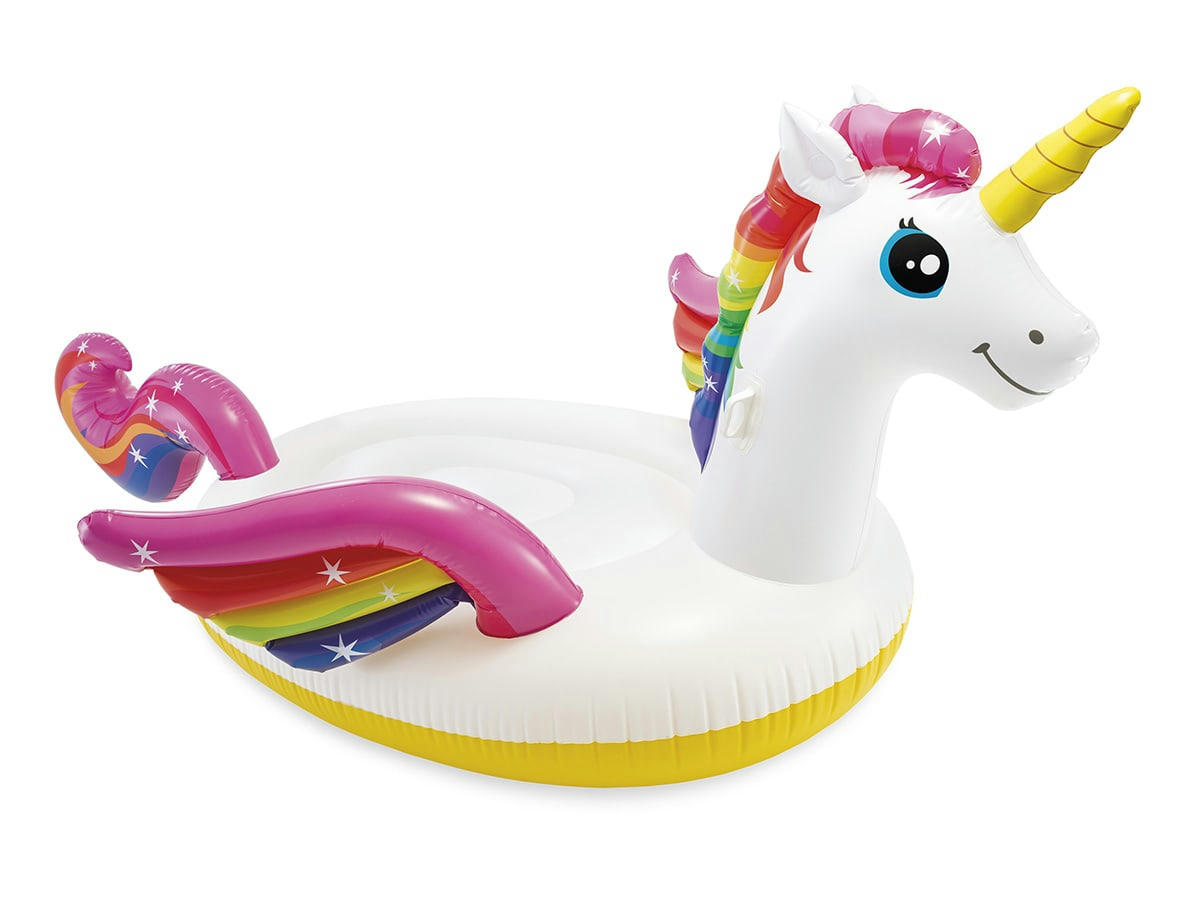 - Licorne gonflable xl en vinyle blanc