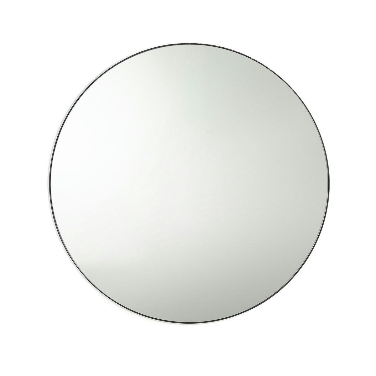 Miroir rond en métal acier Ø90 cm, Iodus