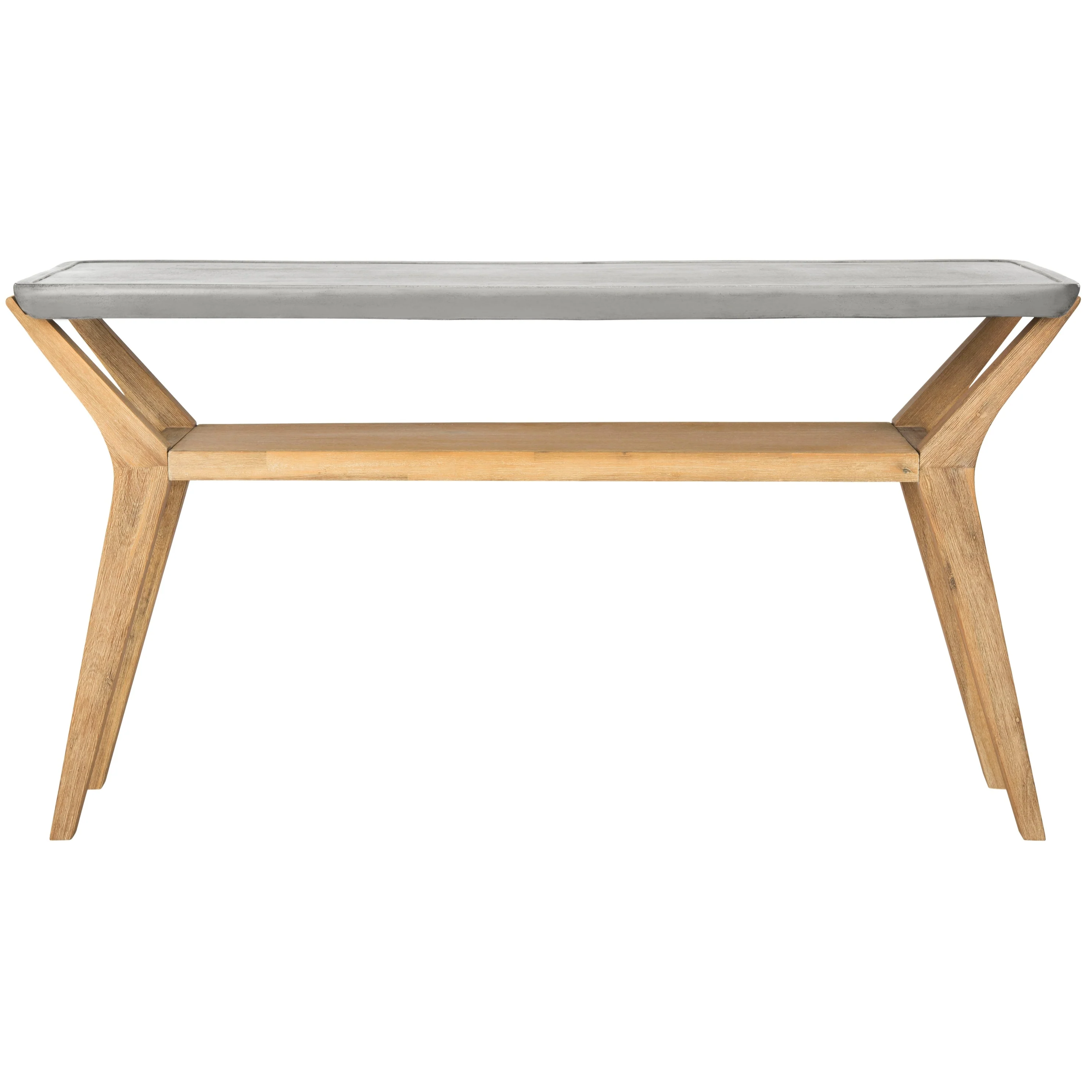 SAFAVIEH Naemi Dark Grey Modern Concrete Indoor/ Outdoor Console - 55.1 x 17.7 x 29.5 - 55Wx18Dx30H