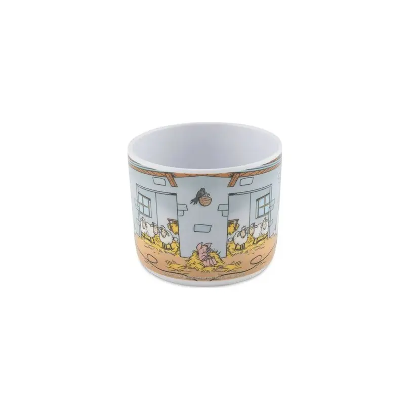 Kaffeetasse Globi auf dem Bauernhof