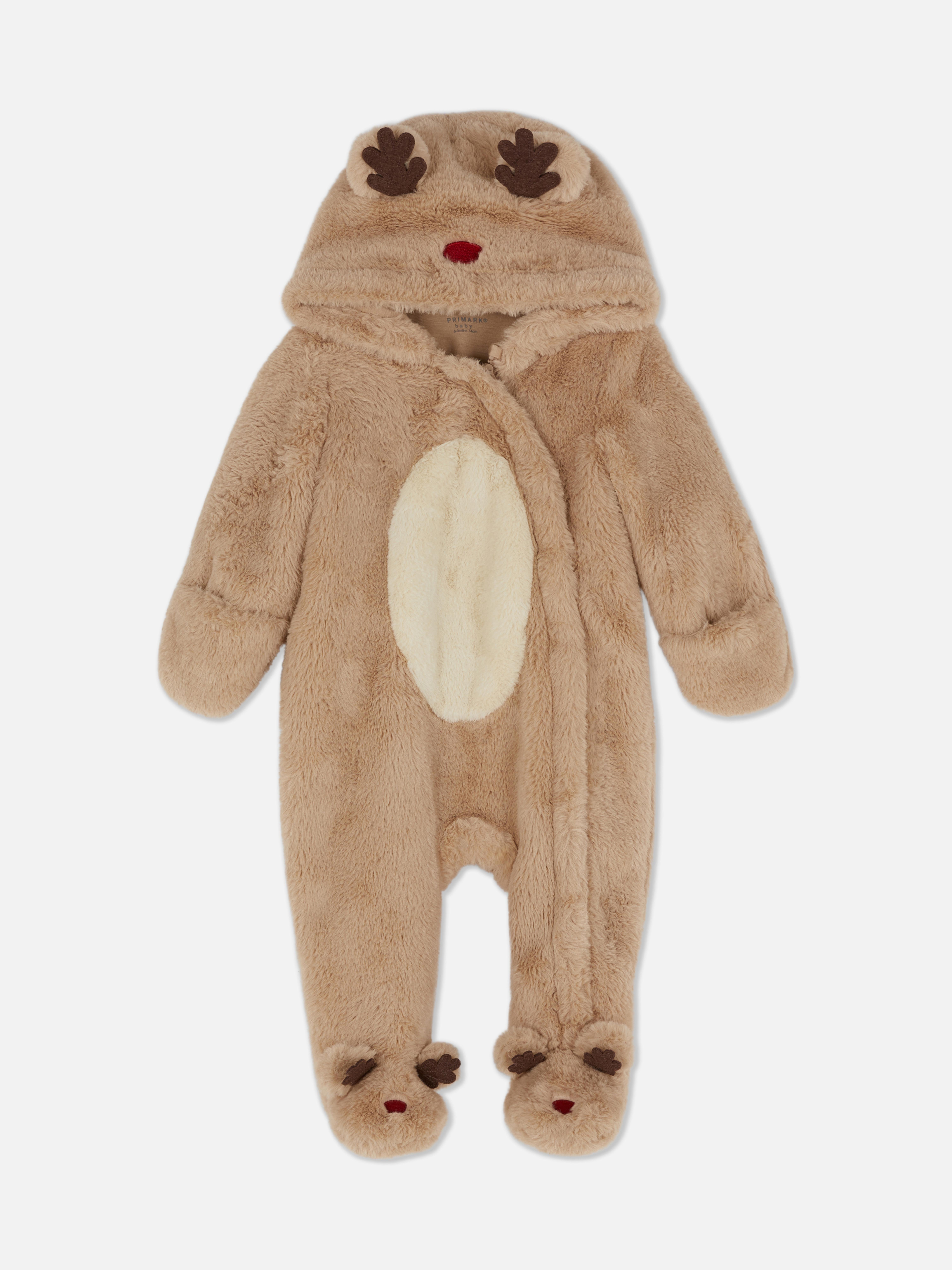 0-18mths | Christmas Reindeer Newborn Stroller Suit