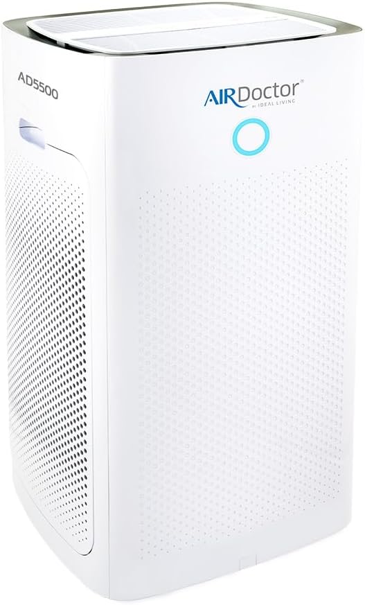 AIRDOCTOR AD5500 HEPA and VOC Air Purifier for Extra Large Spaces & Open Concepts with UltraHEPA, Carbon & VOC Filters - Captures Particles 100x Smaller Than HEPA Standard (AirDoctor 5500)