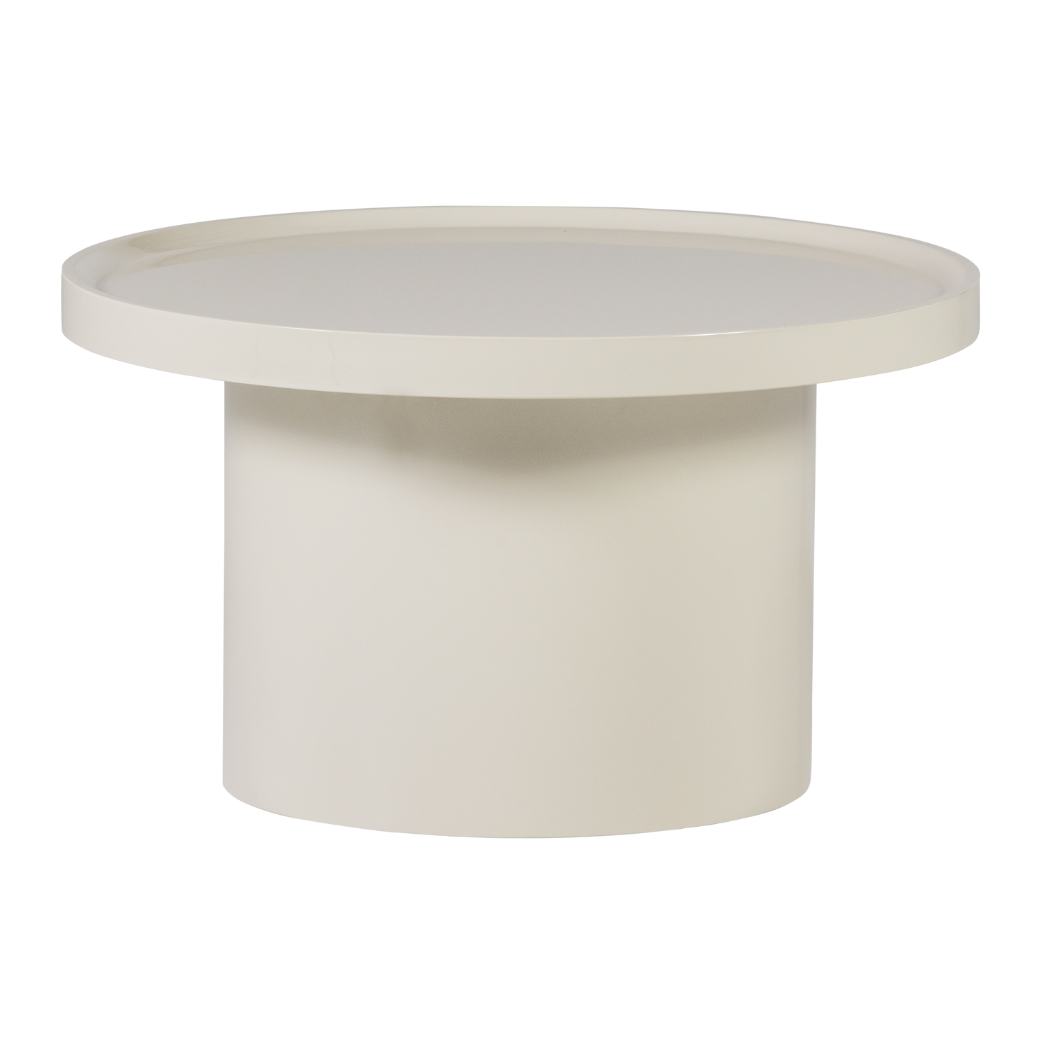 WOOOD Veluna Bijzettafel 70 CM - Hout - Hoogglans Zand - 40x70x70