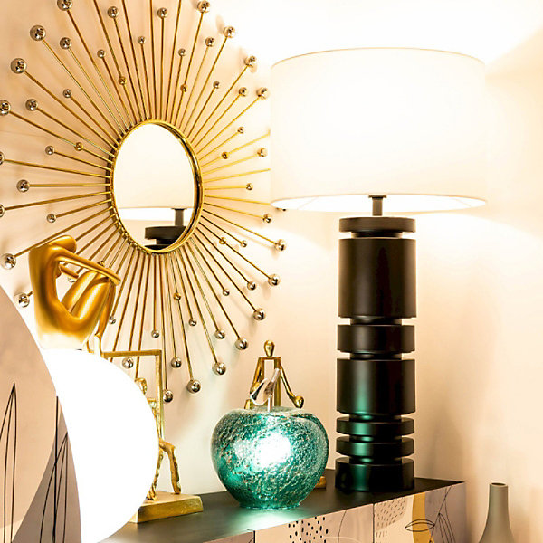 Lampe à poser en métal mat avec abat-jour PURA