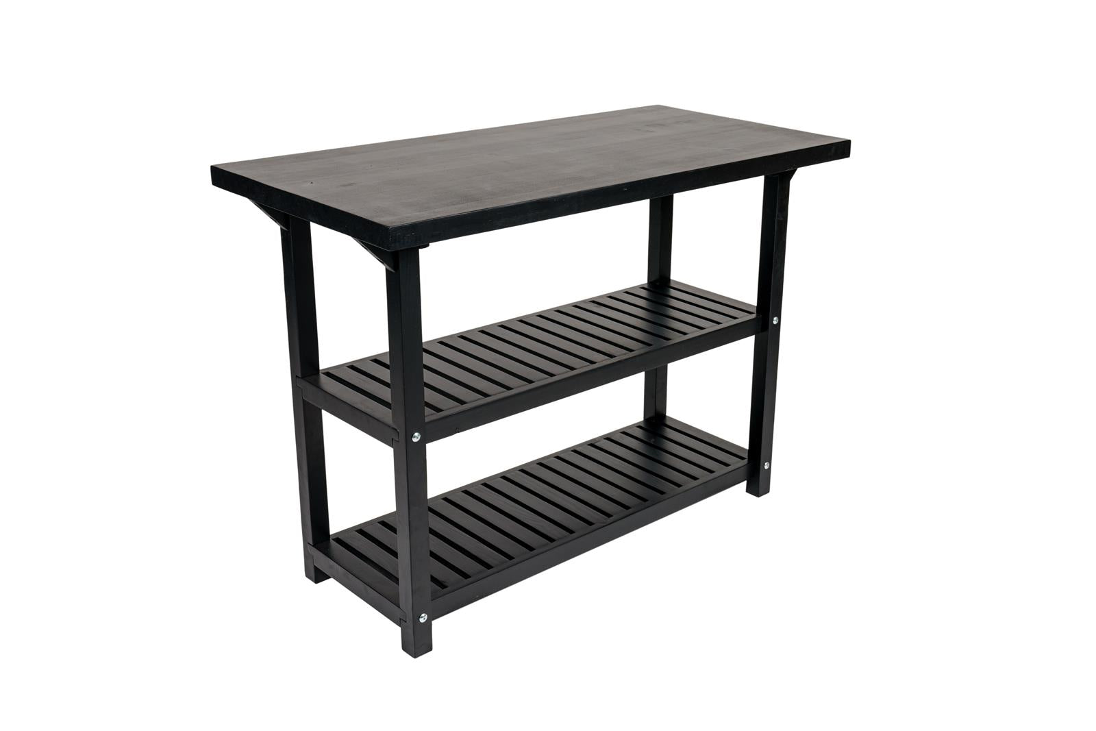 MaximaVida werktafel Sergio 115 cm zwart - 4 cm dik werkblad