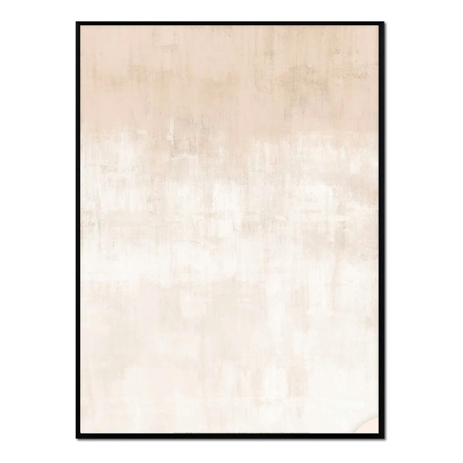 MINIMALISMO - Affiche avec cadre noir -  coups de pinceau abstraits - 30x40