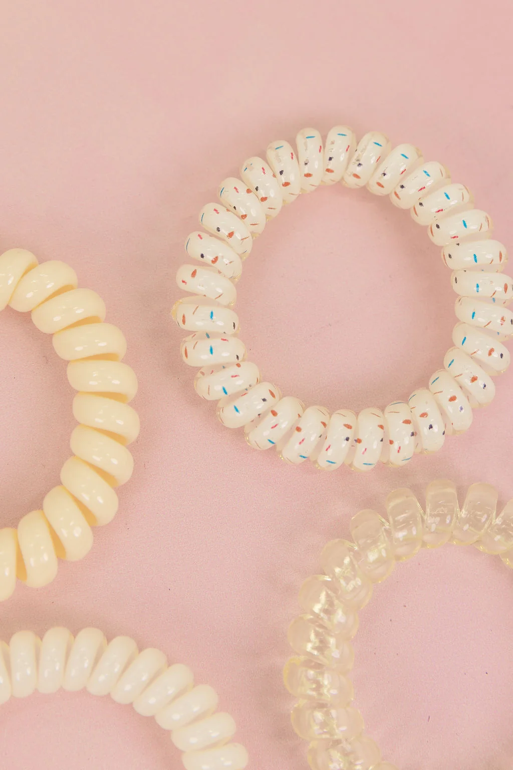 Yellow Coil Hair Ties – 4 Pack