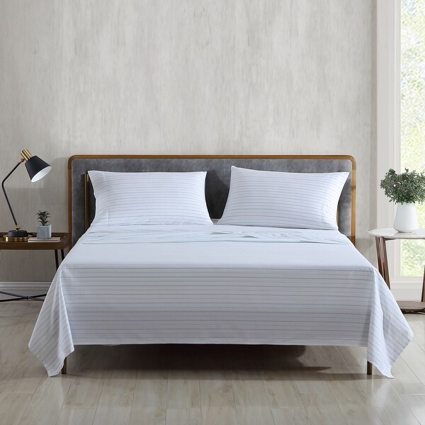 Freshee 3-Piece Aqua Pin Stripe Sheet Set