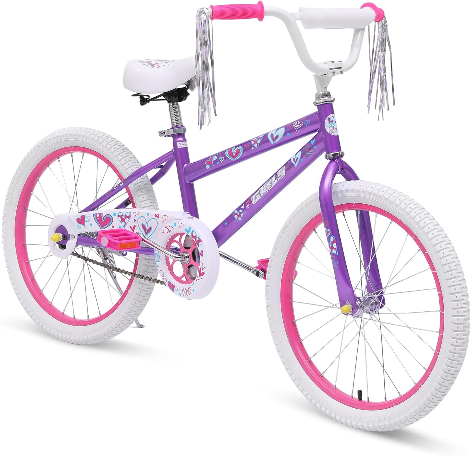 Kids Bike for Girls - 18 20 Inch Bicycle with Removable Training Wheels | Streamers | Coaster Brake | Free Balance to Pedal | Easy Learning | Multiple Colors for 3-12 Years Old Kids