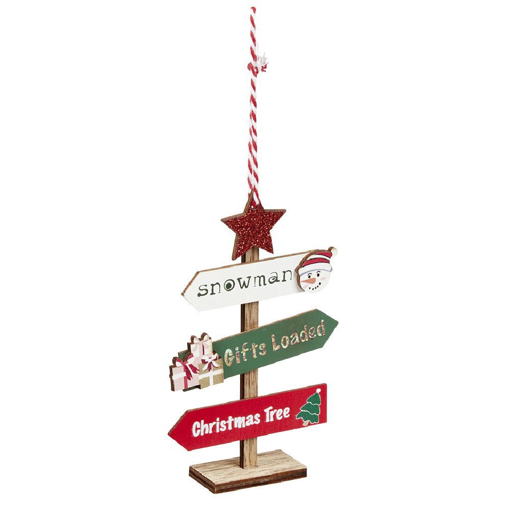 Décoration de No&euml;l panneau de signalisation