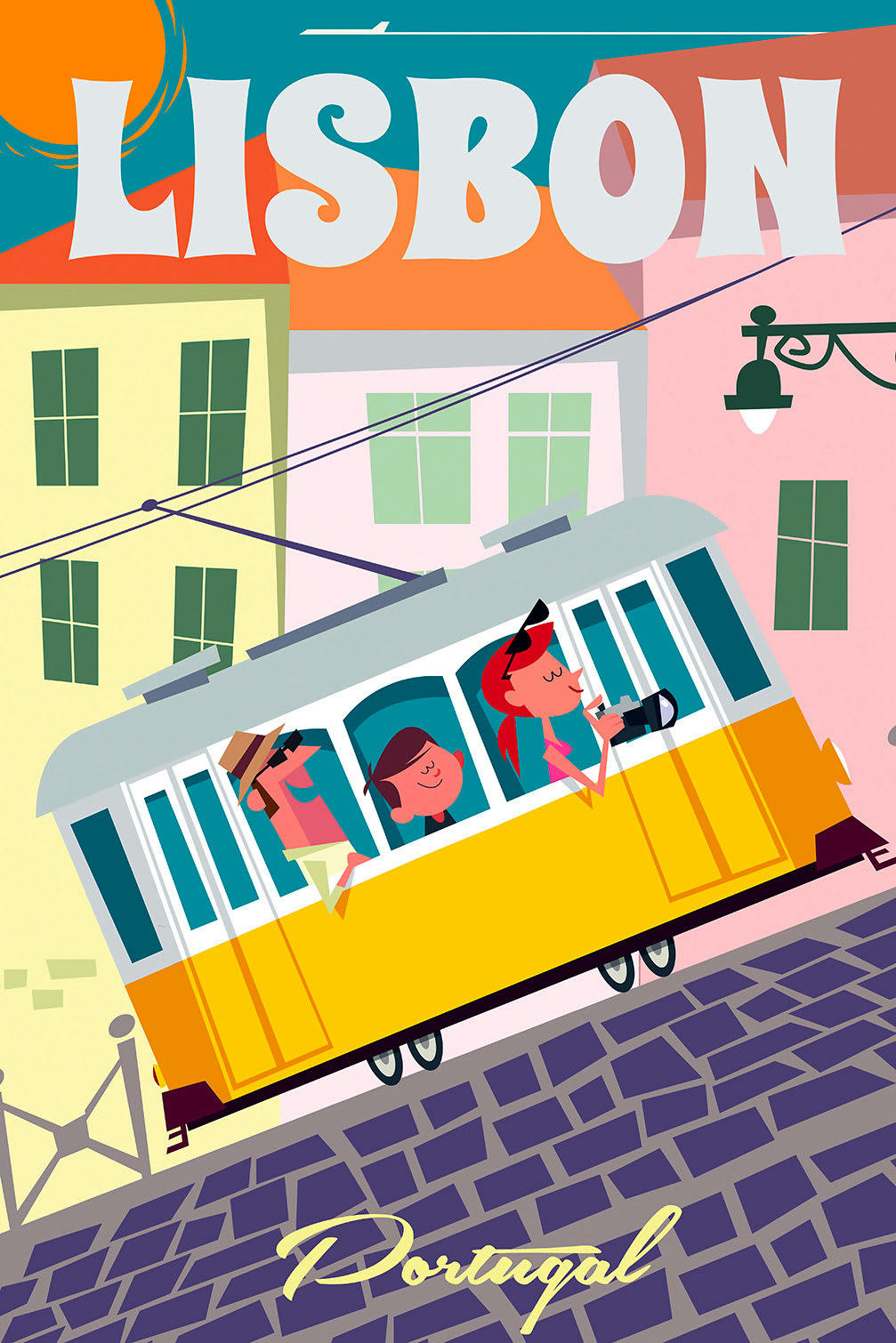 - Tableau un week end à lisbonne imprimé sur toile 30x45cm