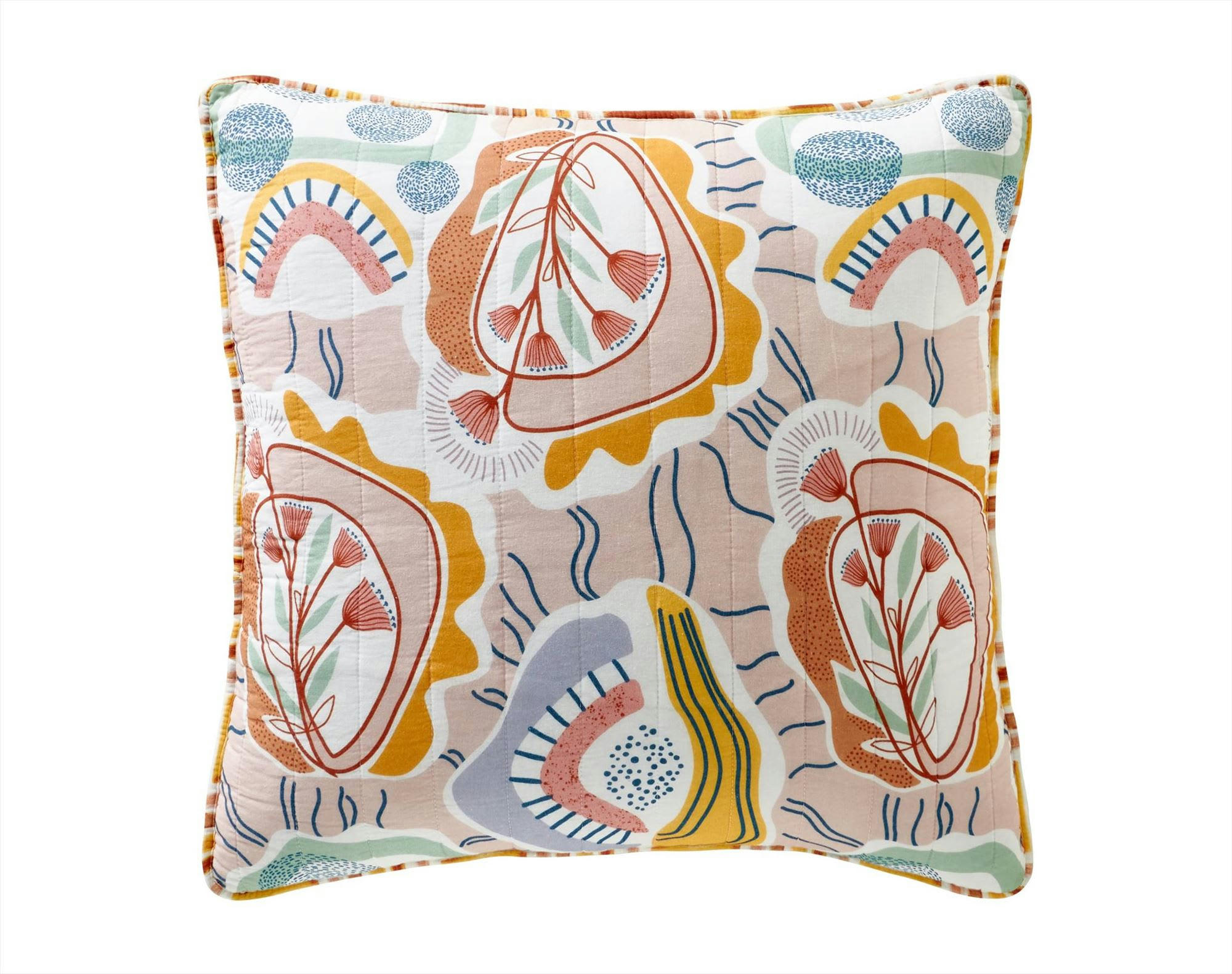 MELBOURNE - Housse d'oreiller 60x60 multicolore en coton 200 g/m²