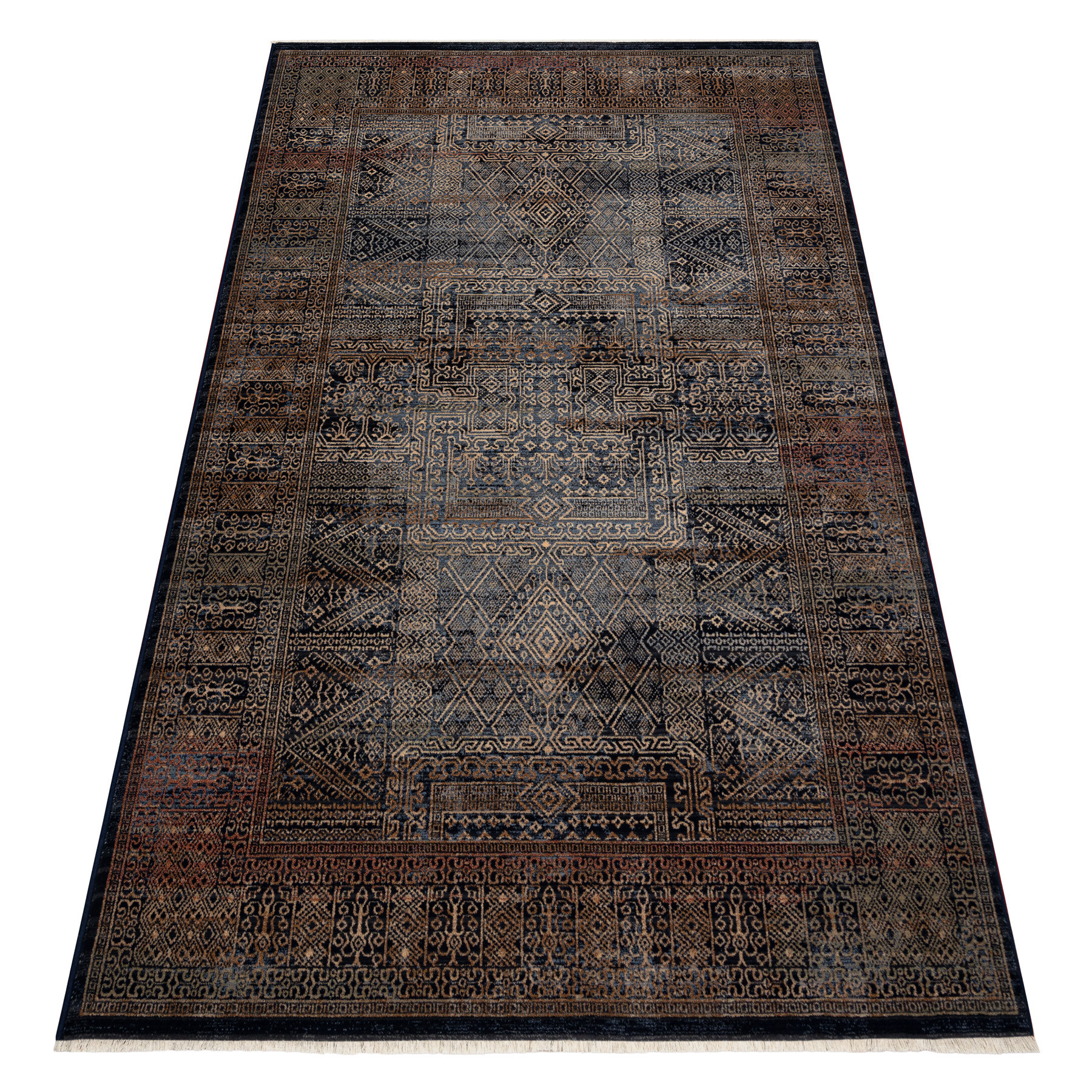 Dywan wełniany KESHAN Frędzle, Ramka orientalny 1251/53511 80x145 cm